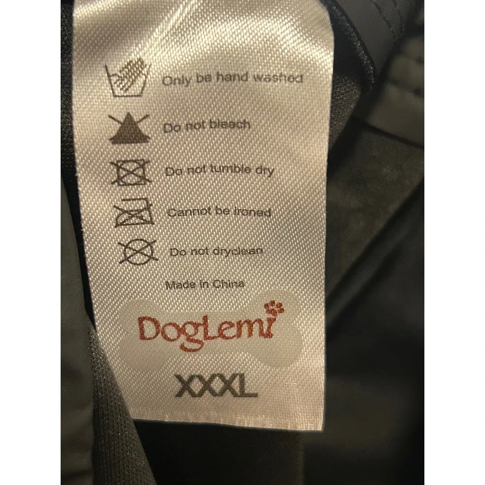 DogLemi Black Waterproof Dog Leggings Protective Boots Reflective XXXL